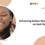 Navy Blue Braces on Dark Skin